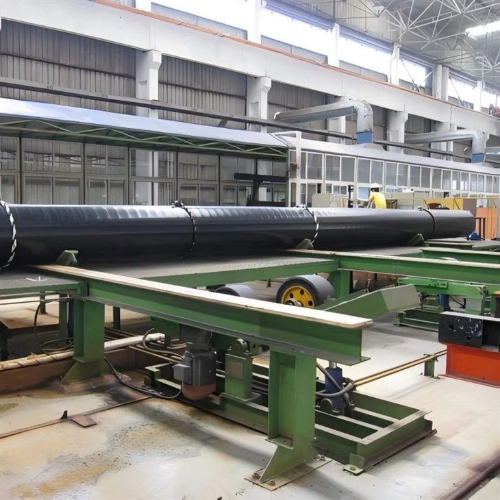 Steel Pipe Surface Treatment and Anti-corrosion equipment working